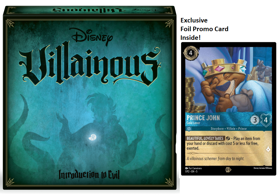 DISNEY VILLAINOUS - Intro to Evil - Boardgame + Lorcana Card