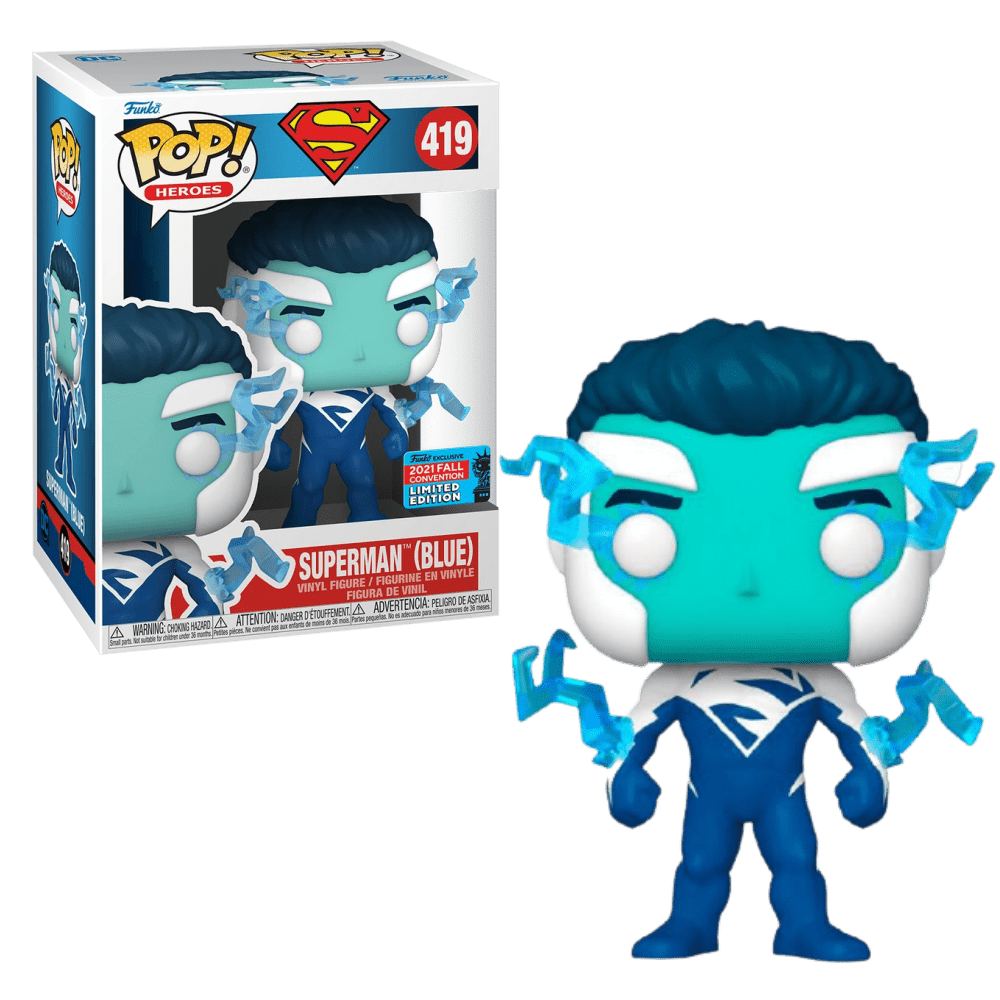 Funko POP! Superman (Blue) Wizard Festival of Fun Fall Convention 2021 Exclusive Pop! Vinyl by LAB7 Malta