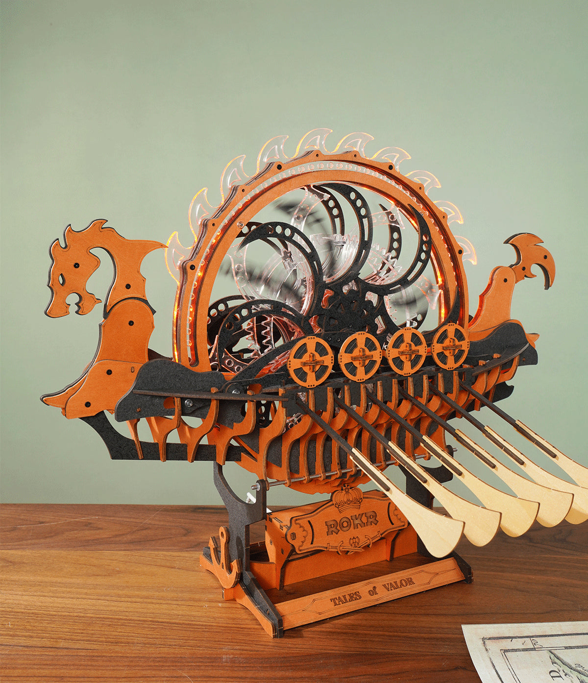 ROKR Viking Dragon Ship LK802 – Mechanical 3D Wooden Puzzle Model