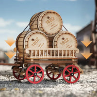 ROKR Steam Engine LKA01 – Mechanical 3D Wooden Puzzle with 3-Speed Control & Trailer
