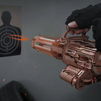 ROKR Rotating-Barrel Machine Gun LQA01 – Mechanical 3D Wooden Puzzle & Rubber Band Shooter