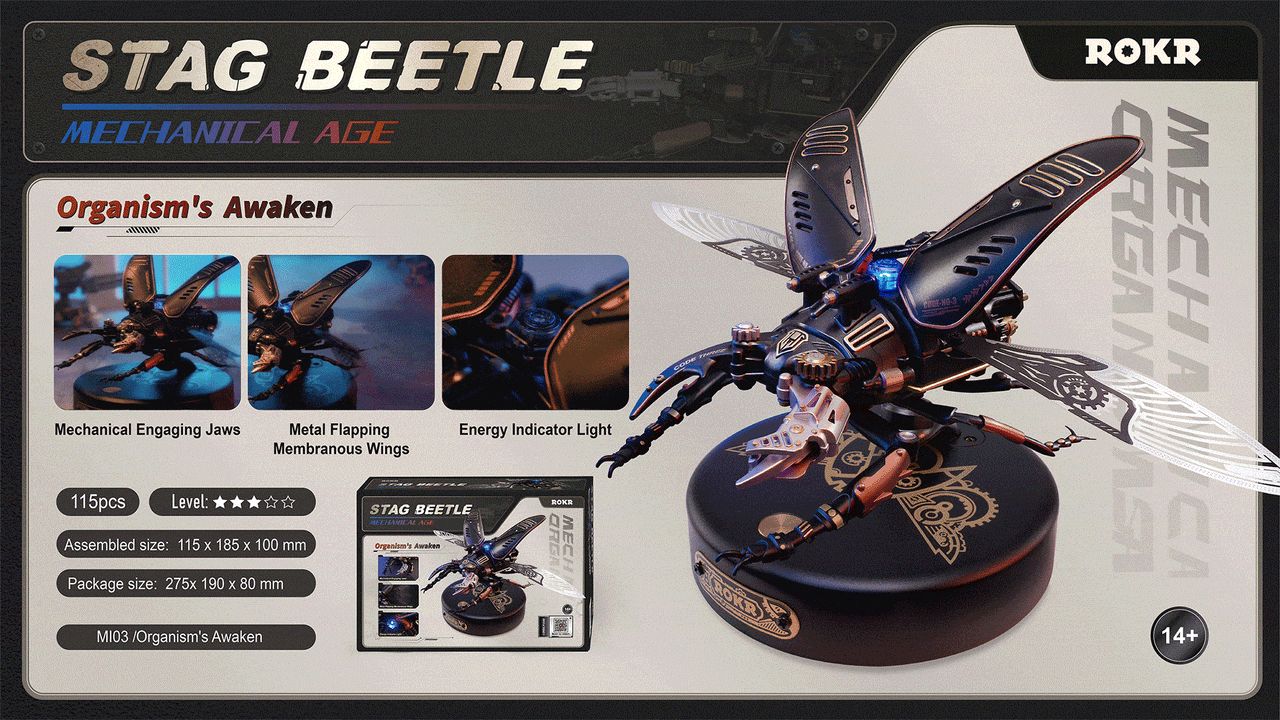 ROKR DIY 3D Puzzle Stag Beetle Model MI03 by LAB7 Malta, Europe