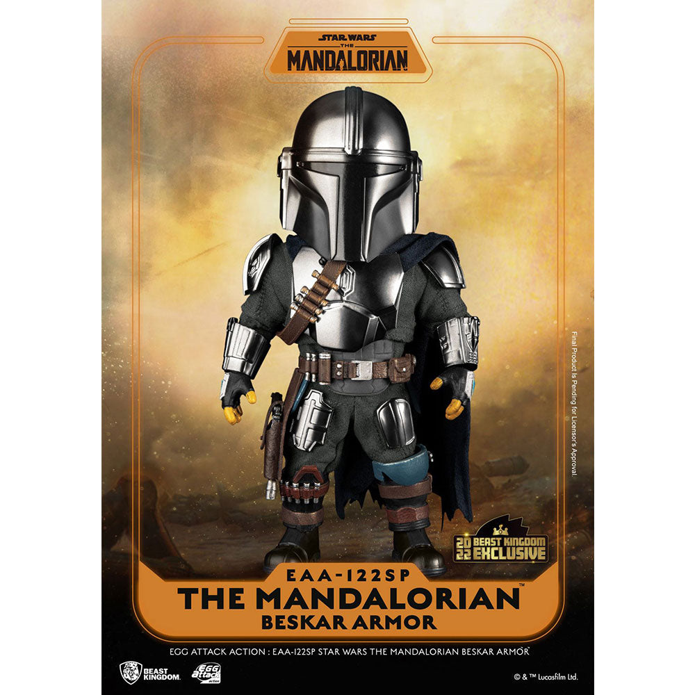 Beast Kingdom Star Wars The Mandalorian Egg Attack Action Action Figure The Mandalorian Beskar Armour 17 cm by LAB7 Malta