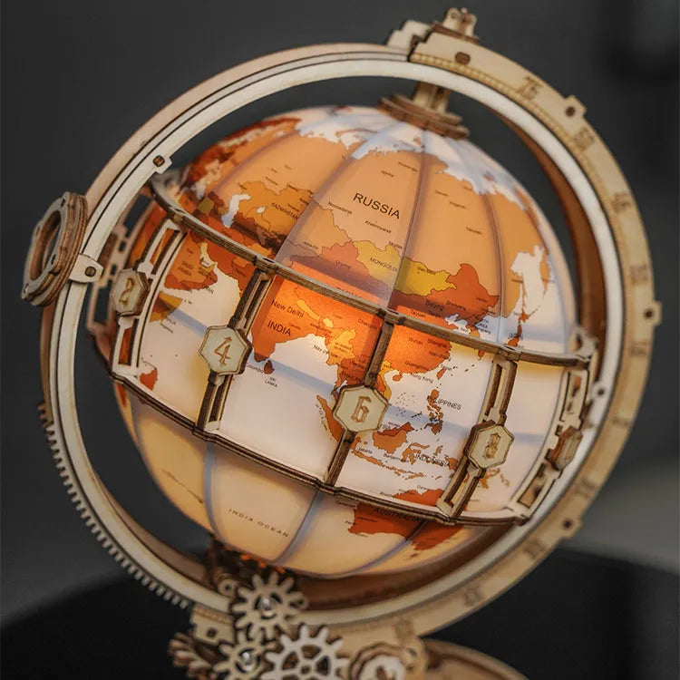 ROKR Luminous Globe 3D Wooden Puzzle ST003
