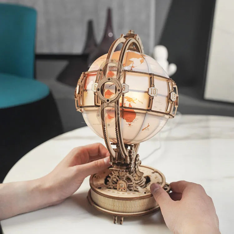 ROKR Luminous Globe 3D Wooden Puzzle ST003
