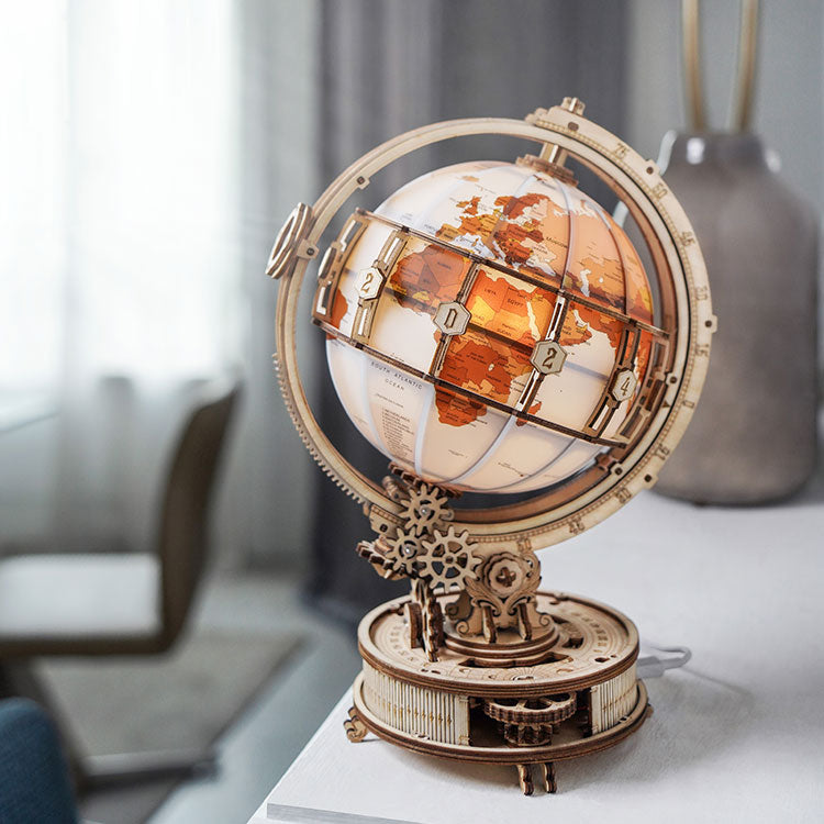 ROKR Luminous Globe 3D Wooden Puzzle ST003