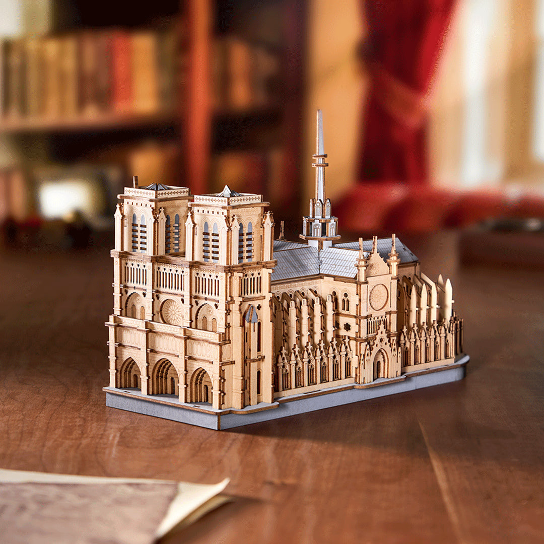 Rowood Paris Cathedral TG511 – 3D Wooden Puzzle Gothic Architecture Model
