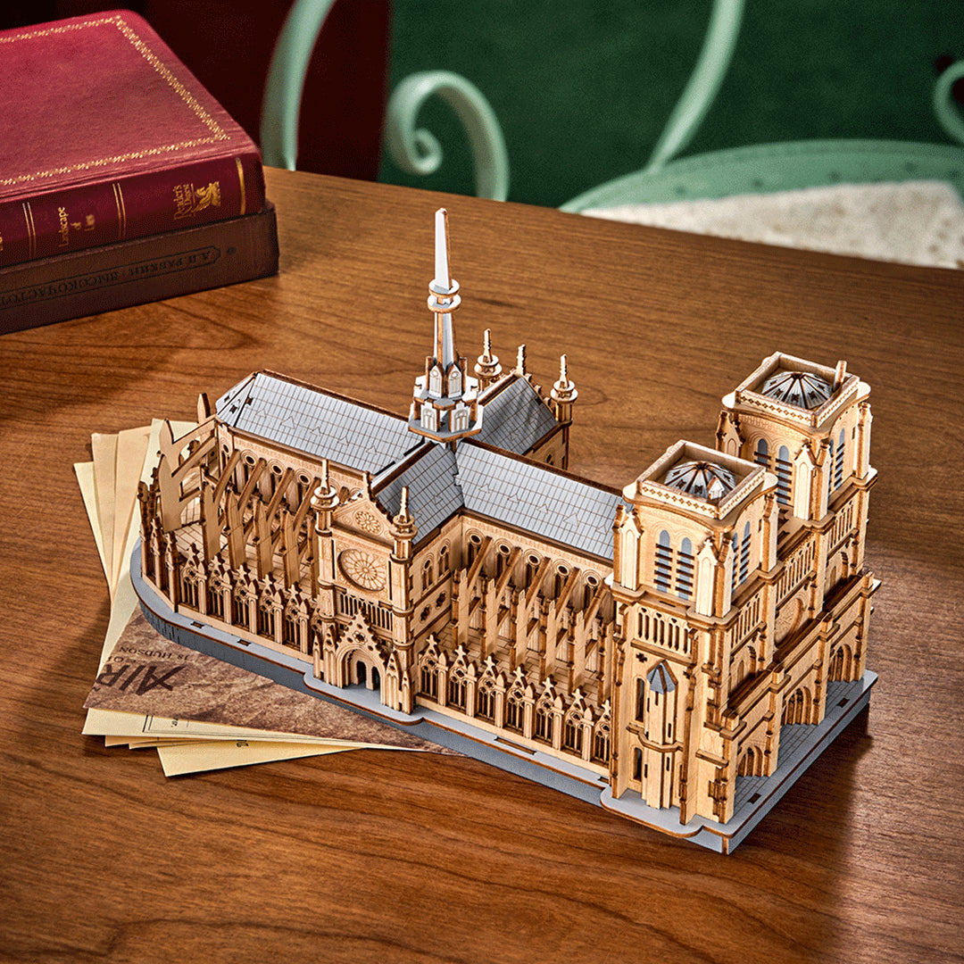 Rowood Paris Cathedral TG511 – 3D Wooden Puzzle Gothic Architecture Model