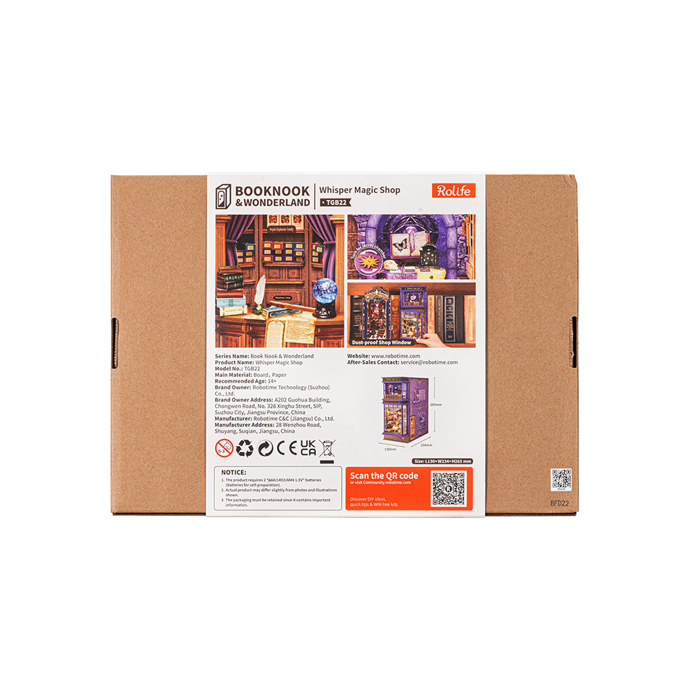 Rolife Whisper Magic Shop TGB22 – 442-Piece DIY Fantasy Book Nook Kit