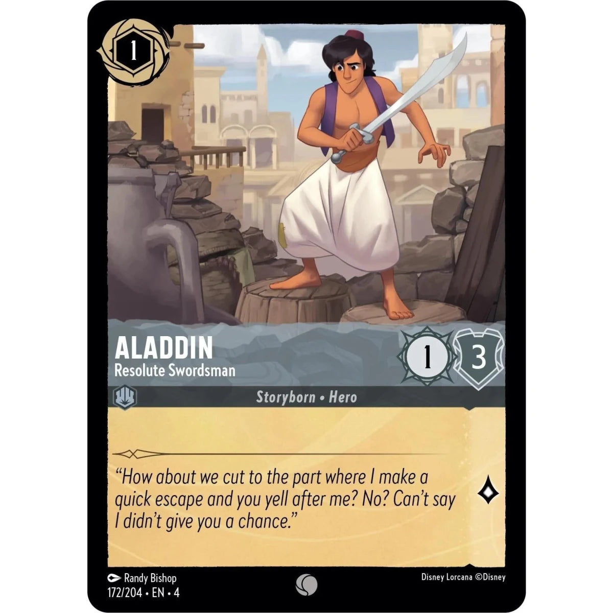 Aladdin - Resolute Swordsman (172/204) (Ursula's Return) in Malta | LAB7