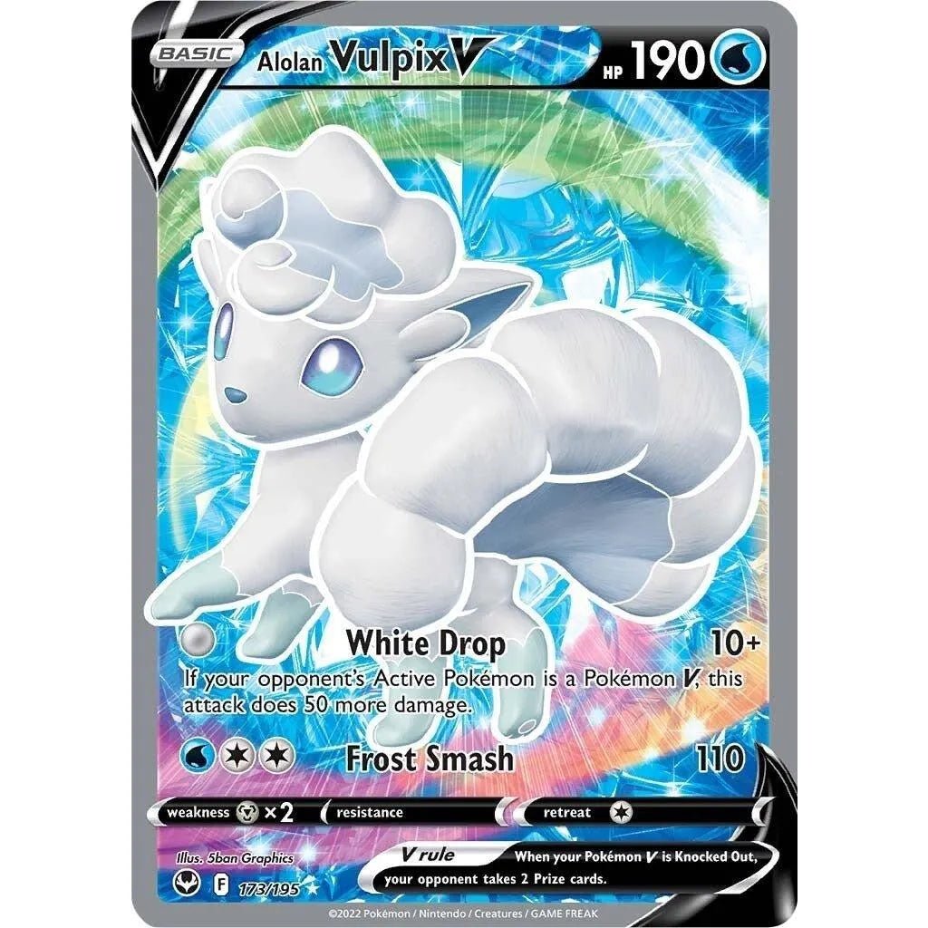 Alolan Vulpix V (Full Art) (173/195) (SWSH12: Silver Tempest) in Malta | LAB7