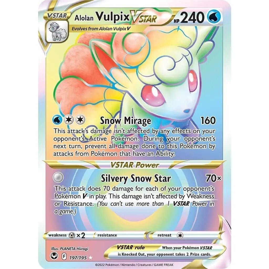 Alolan Vulpix VSTAR (Secret) (197/195) (SWSH12: Silver Tempest) in Malta | LAB7