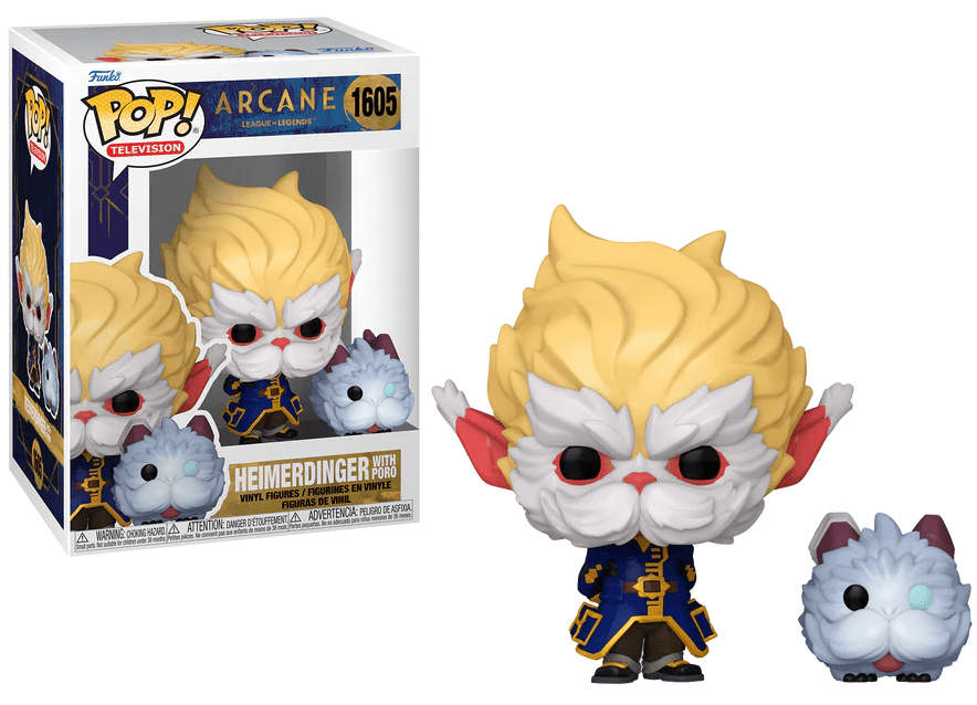 Arcane POP TV No.1605 Heimerdinger with Poro Figure by LAB7 Malta, Europe