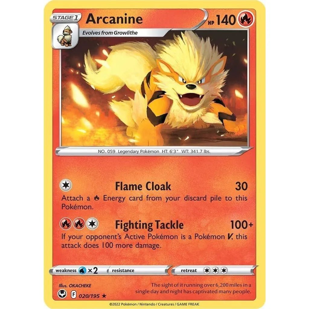 Arcanine (020/195) (SWSH12: Silver Tempest) in Malta | LAB7