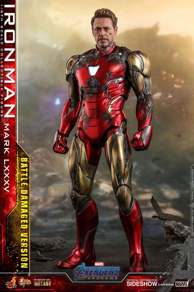 Avengers: Endgame MMS Diecast Action Figure 1/6 Iron Man Mark LXXXV Battle Damaged Ver. 32 cm by LAB7 Malta, Europe