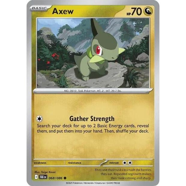 Pokemon Axew (068/086) (SV: Black Bolt) by LAB7 Malta, Europe