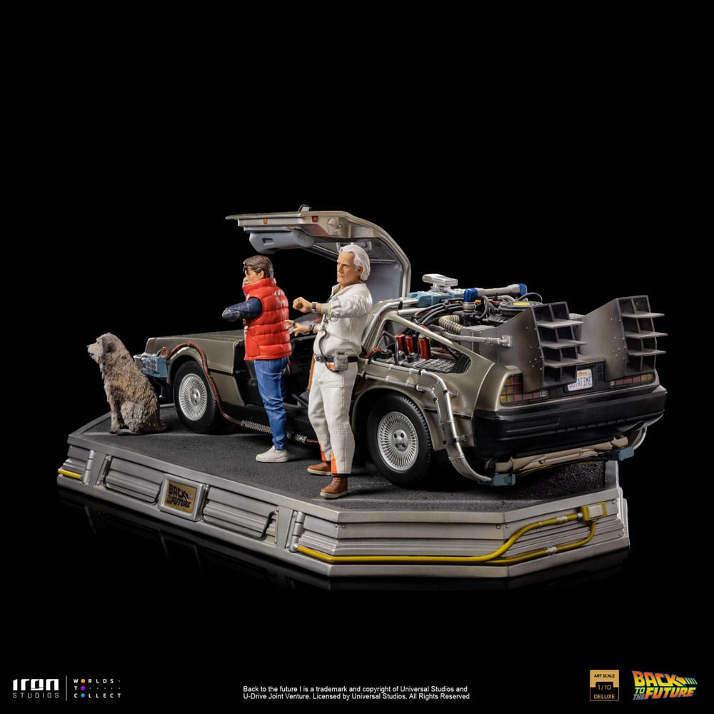 Back to the Future Art Scale Statue 1/10 DeLorean Full Set 23 cm by LAB7 Malta, Europe