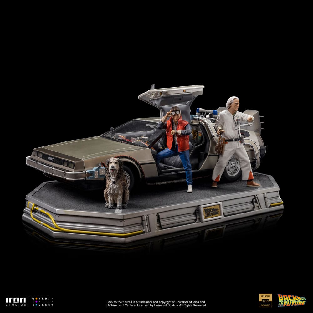 Back to the Future Art Scale Statue 1/10 DeLorean Full Set 23 cm by LAB7 Malta, Europe