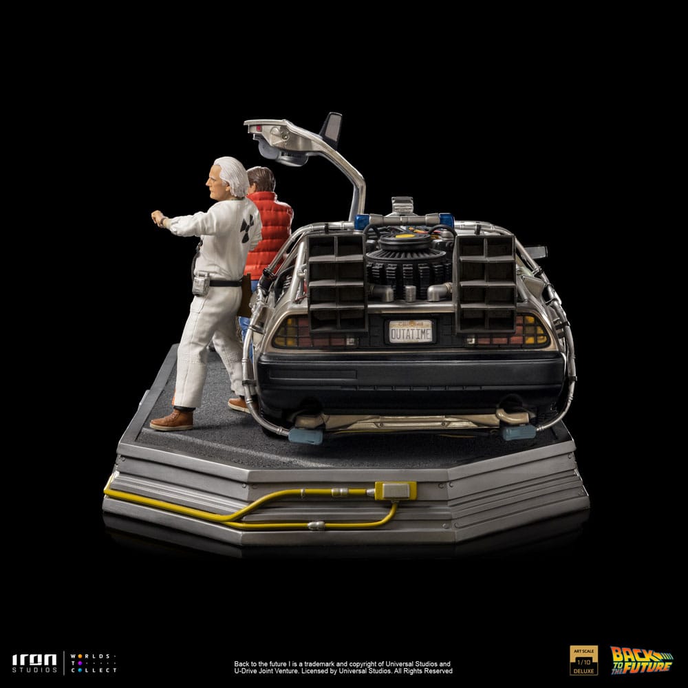 Back to the Future Art Scale Statue 1/10 DeLorean Full Set 23 cm by LAB7 Malta, Europe