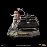 Back to the Future Art Scale Statue 1/10 DeLorean Full Set 23 cm by LAB7 Malta, Europe
