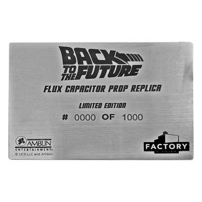Factory Entertainment - Back to the Future Flux Capacitor 1:1 Replica – 40cm Limited Edition