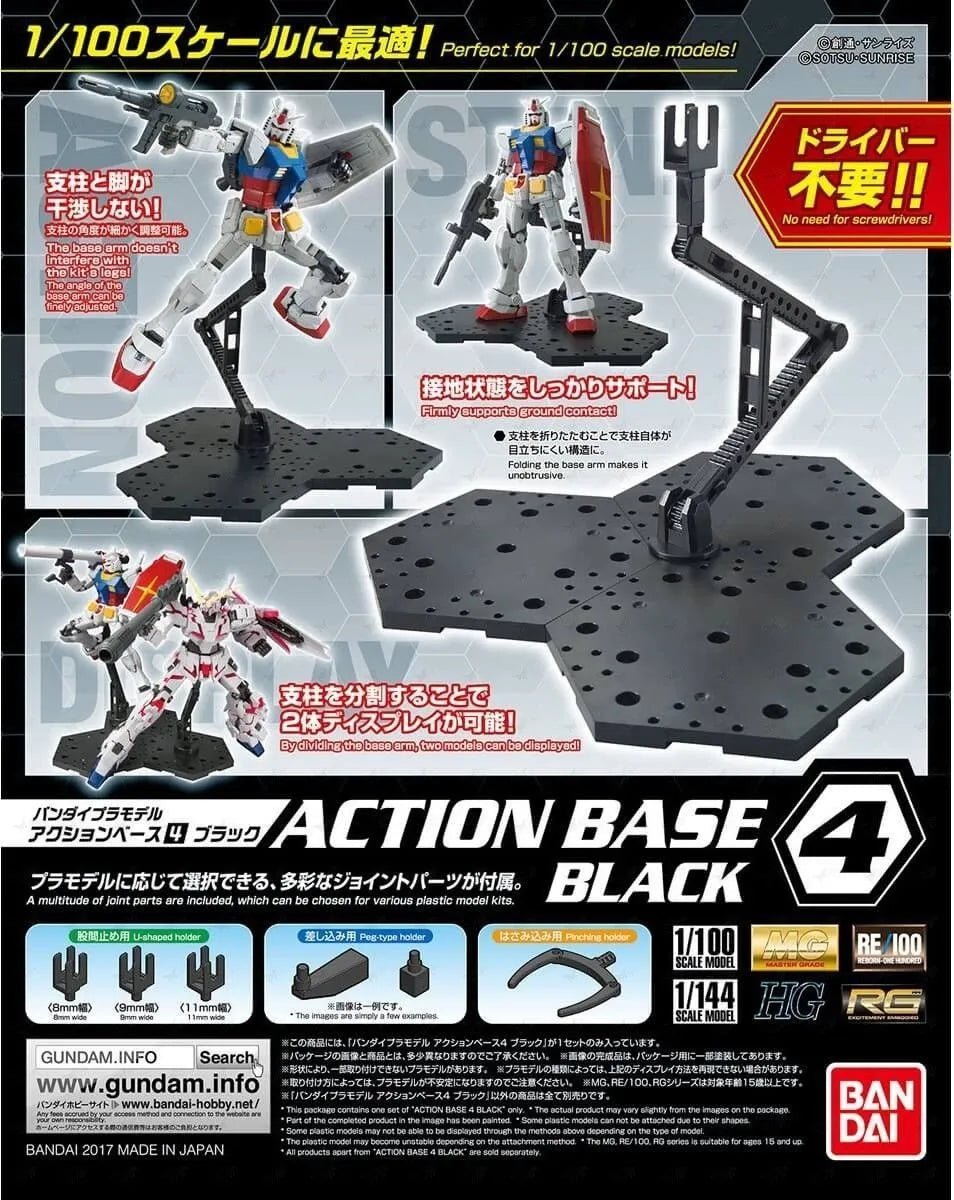 Bandai Action Base 4 – Display Stand for MG & RE/100 Gundam Kits in Malta | LAB7