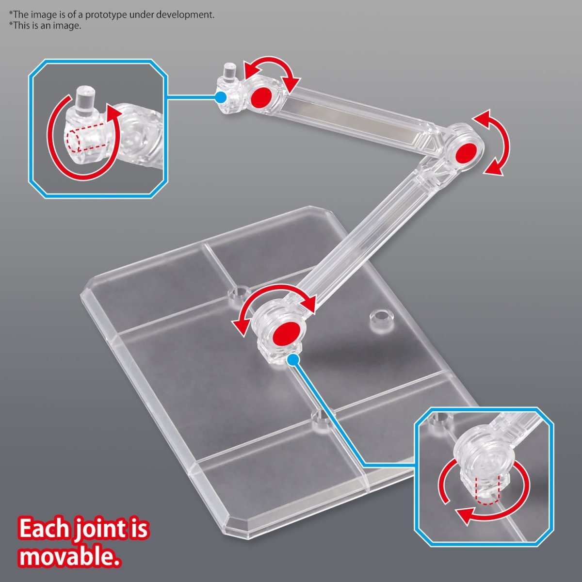 Bandai Action Base 7 (Clear Color) – Universal Display Stand for Gundam Model Kits in Malta | LAB7