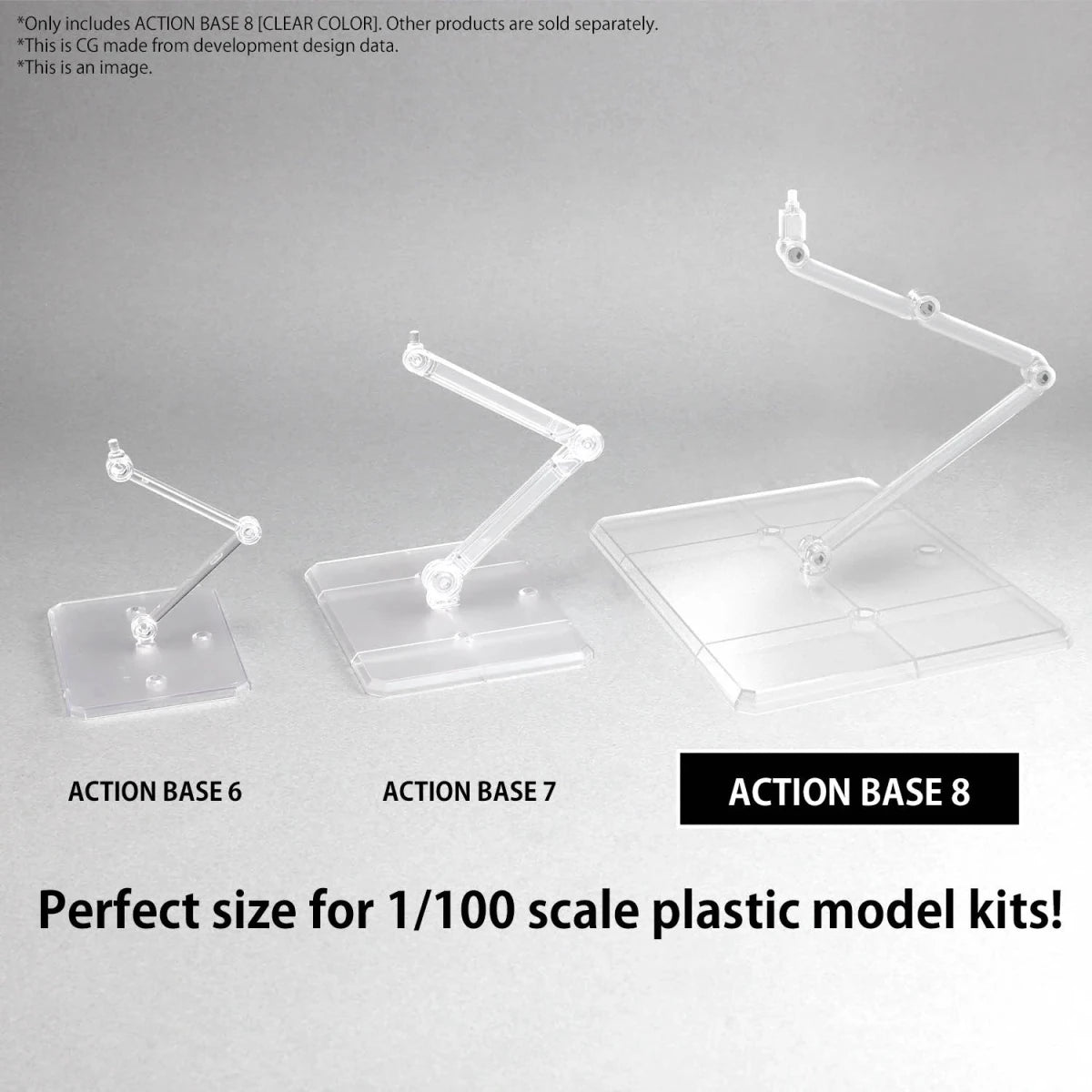 Bandai Action Base 8 Clear Color – Display Stand for Gunpla & Model Kits in Malta | LAB7