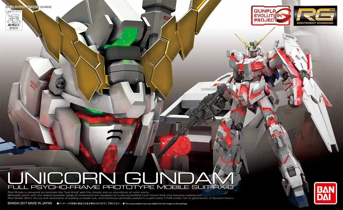 Bandai - Bandai Gundam RG 1/144 Unicorn Gundam Campaign Model Kit