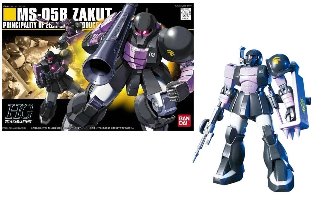 Bandai Gundam HGUC MS-05B Zaku I Model Kit 1/144 – Black Trinity Ver. in Malta | LAB7