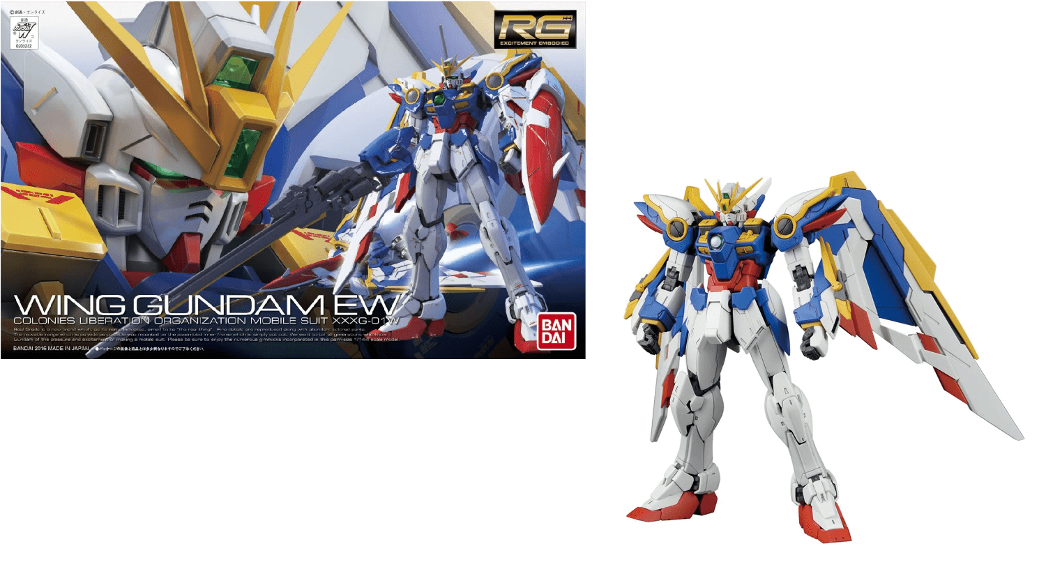 Bandai - GUNDAM - RG 1/144 XXXG - 01W Wing Gundam EW - Model Kit 13cm