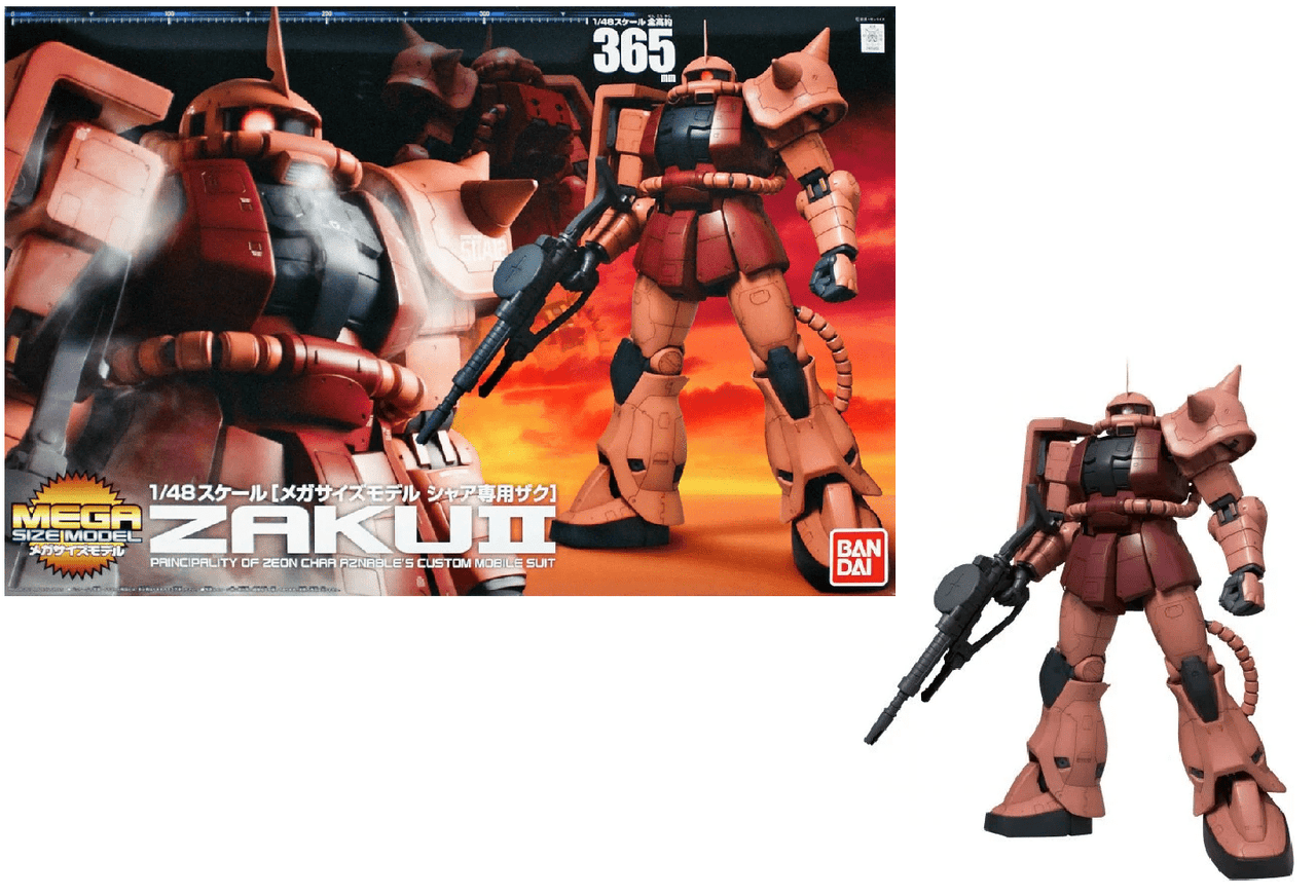 Bandai Model Kit Gunpla Mega Size Gundam - MS - 06 Char's Zaku II 1/48 by LAB7 Malta, Europe