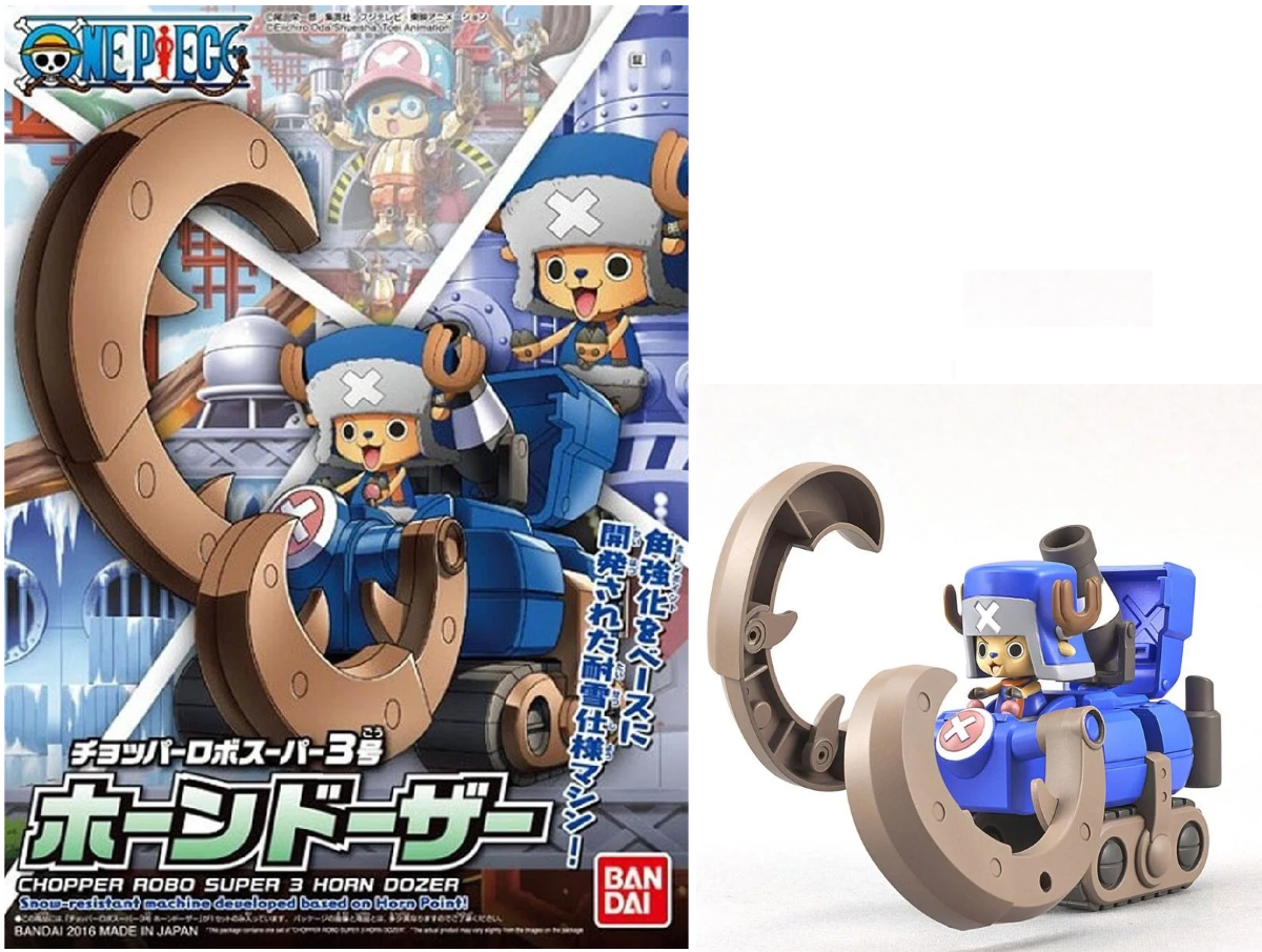 Bandai ONE PIECE Modellbausatz – Chopper Robo Super 3 Horn Dozer 10 cm