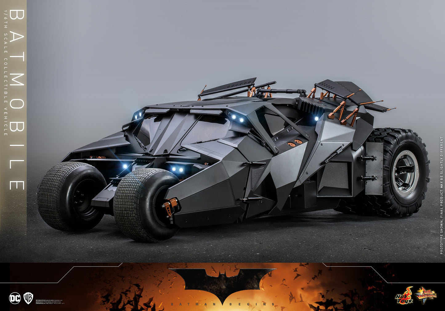 The Dark Knight Trilogy Movie Masterpiece Action Figure 1/6 Batmobile 73 cm