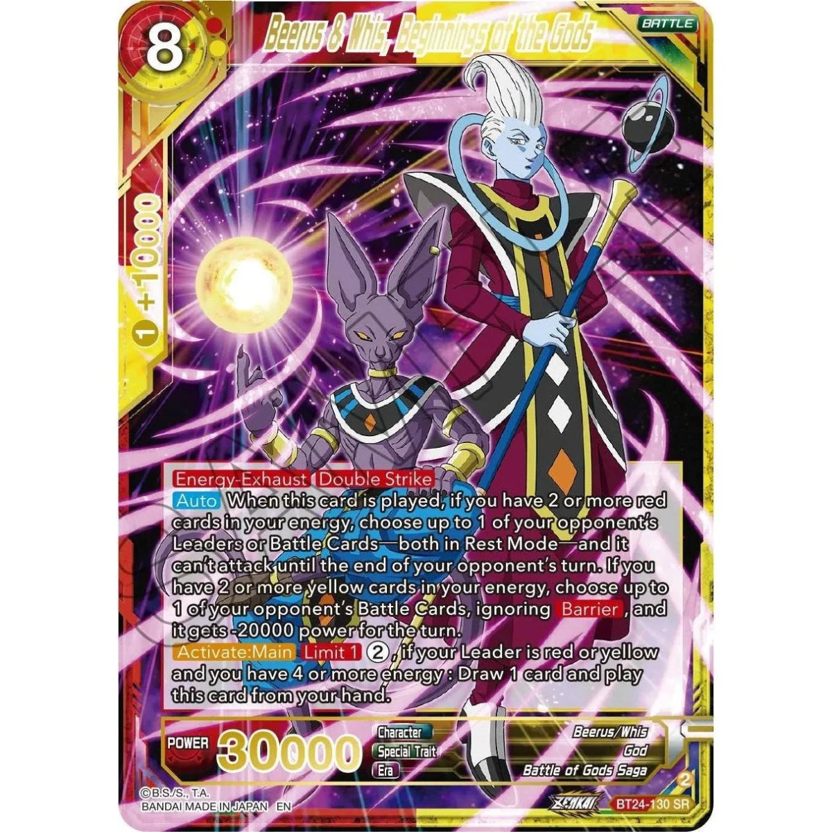 Beerus & Whis, Beginnings of the Gods (BT24-130) (Beyond Generations) in Malta | LAB7