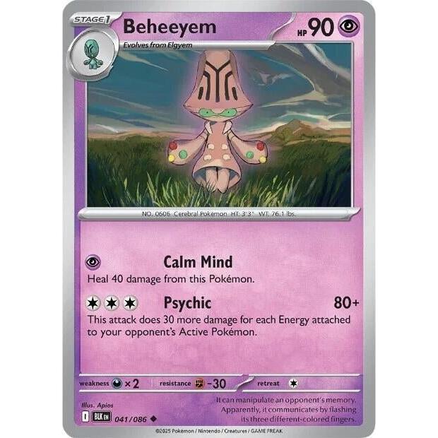 Pokemon Beheeyem (041/086) (SV: Black Bolt) by LAB7 Malta, Europe