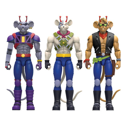 Nacelle - Biker Mice From Mars Action Figures Set – Modo, Throttle & Vinnie (17 - 20 cm)
