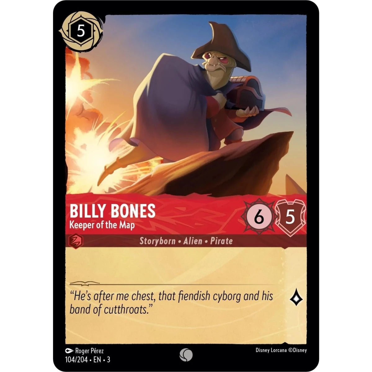 Billy Bones - Keeper of the Map (104/204) (Into the Inklands) in Malta | LAB7