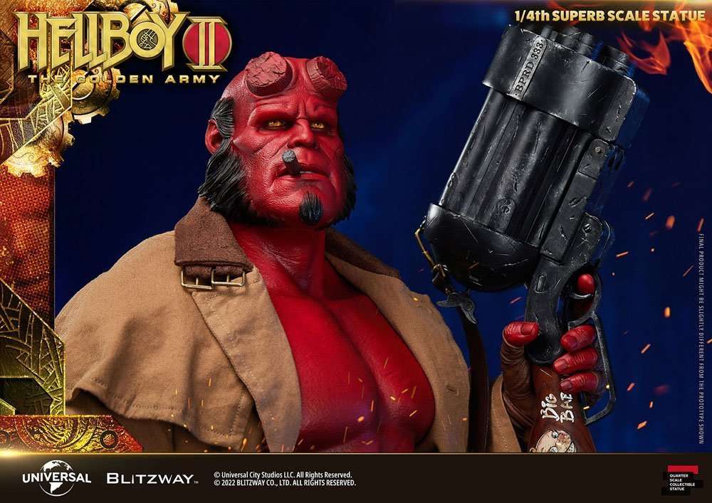 Blitzway Hellboy II: The Golden Army Superb Statue 1/4 Hellboy 70 cm by LAB7 Malta, Europe