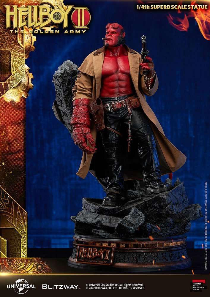 Blitzway Hellboy II: The Golden Army Superb Statue 1/4 Hellboy 70 cm by LAB7 Malta, Europe