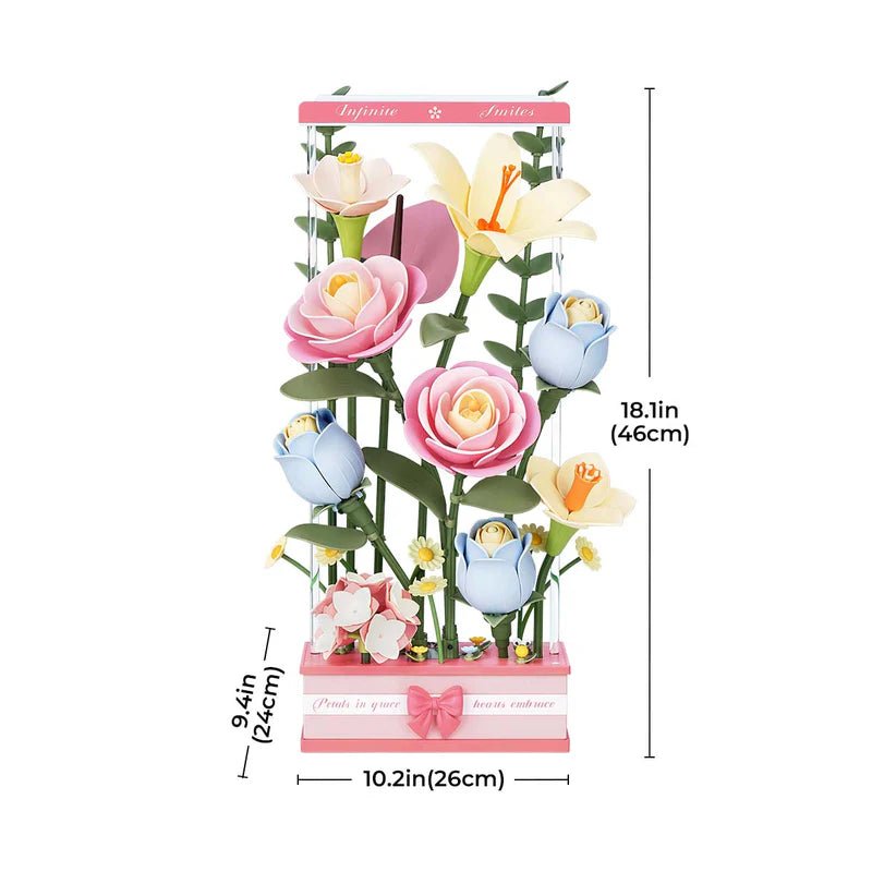 Rowood - Blooming Bouquet Box DIY 3D Puzzle with Lights & Motion