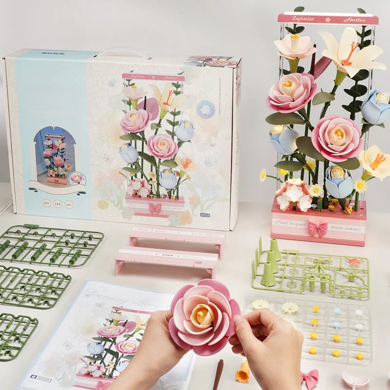 Rowood - Blooming Bouquet Box DIY 3D Puzzle with Lights & Motion