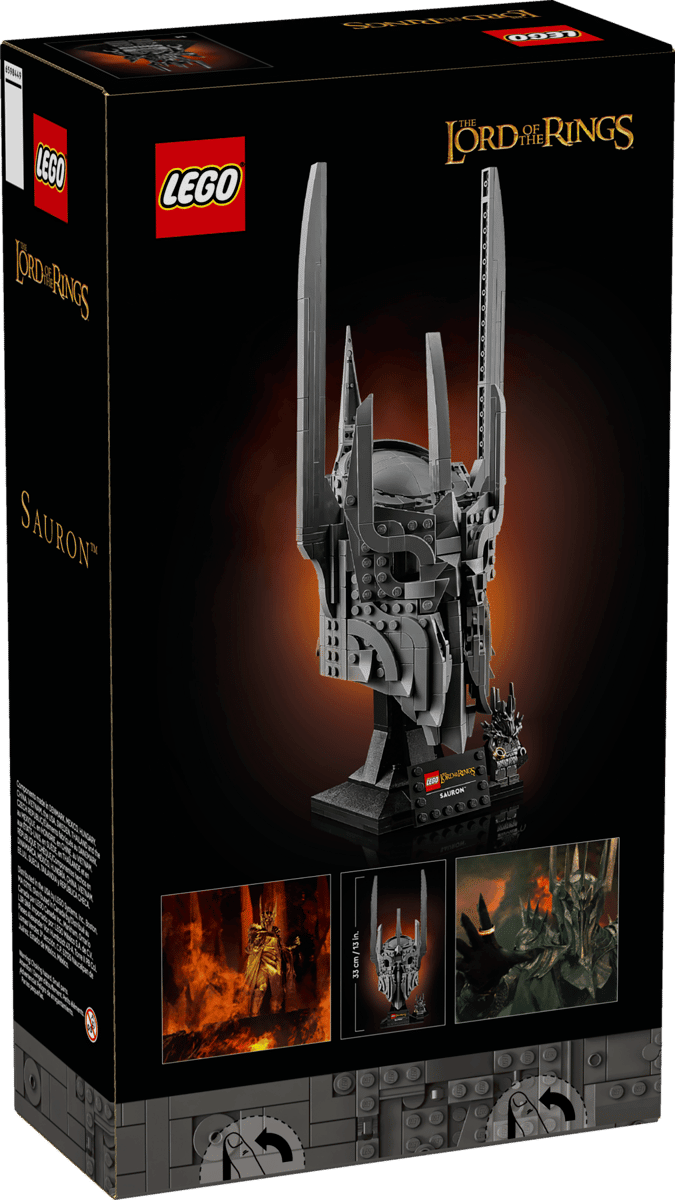 LEGO Icons The Lord of the Rings Sauron's Helmet 11373 – 538-Piece Collectible Display Set for Adults
