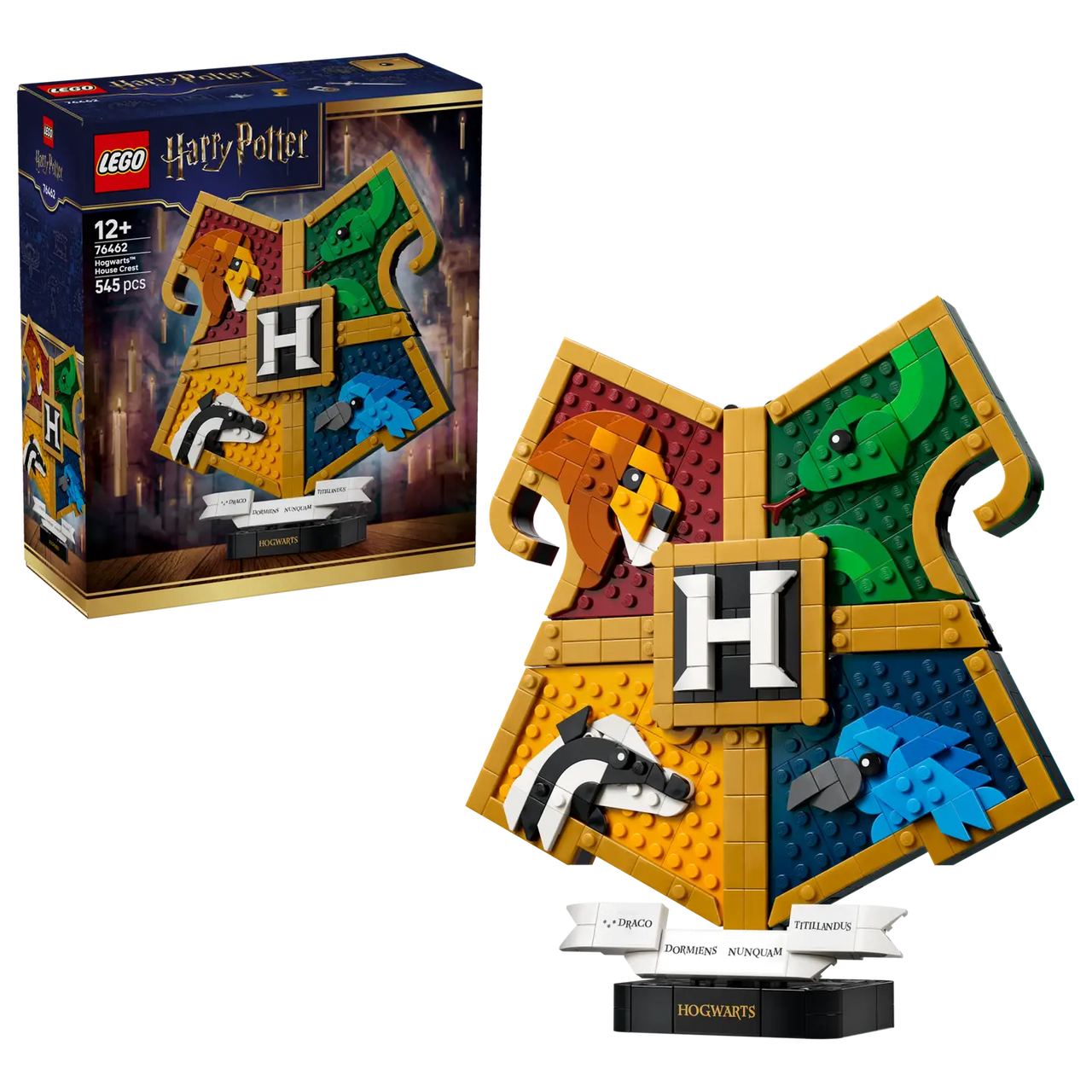 LEGO Harry Potter Hogwarts House Crest 76462 – 545-Piece Hogwarts Display Set with Hidden Magical Treasures