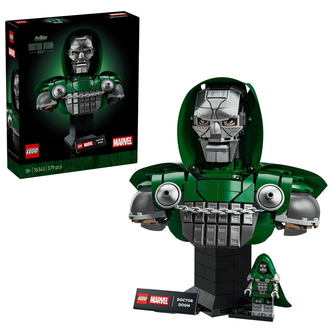 LEGO Marvel Doctor Doom Bust 76345 – Avengers: Doomsday Collectible Display Model for Adults