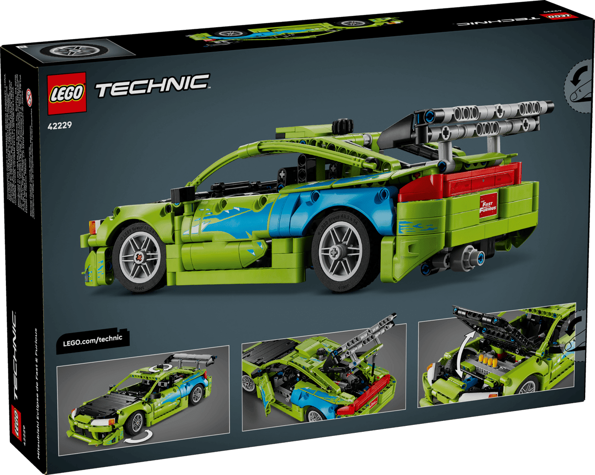 LEGO Technic Fast &amp; Furious Mitsubishi Eclipse 42229 – 827-Piece Car Building Set, 31cm