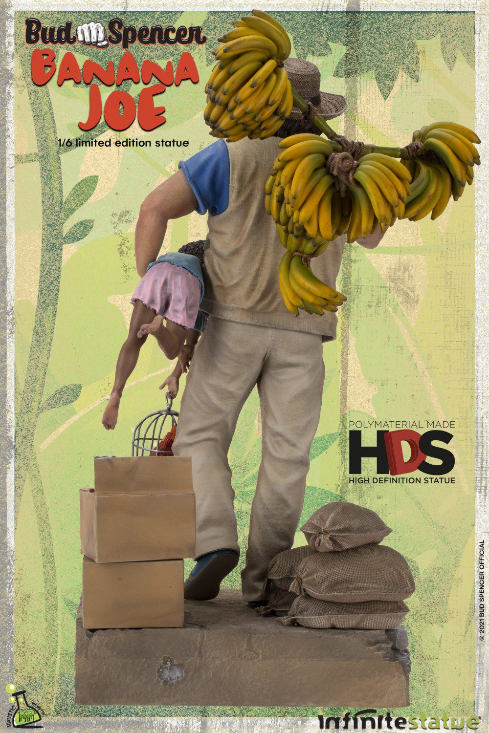 Bud Spencer As Banana Joe Old & Rare 1/6 Resin Statue by LAB7 Malta, Europe