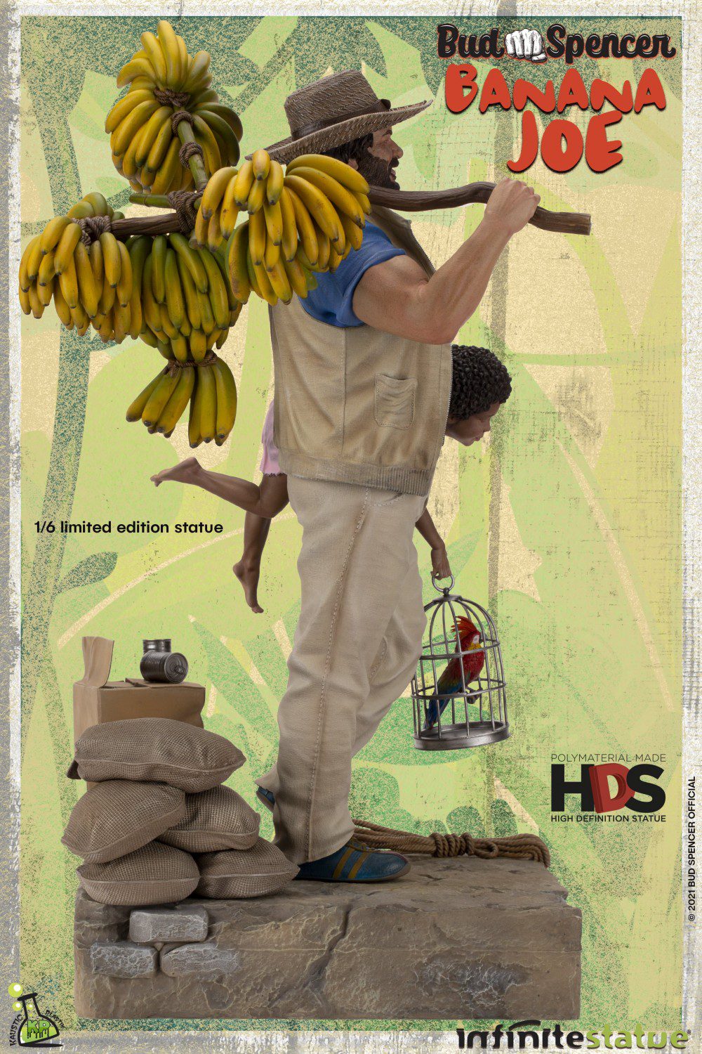 Bud Spencer As Banana Joe Old & Rare 1/6 Resin Statue by LAB7 Malta, Europe