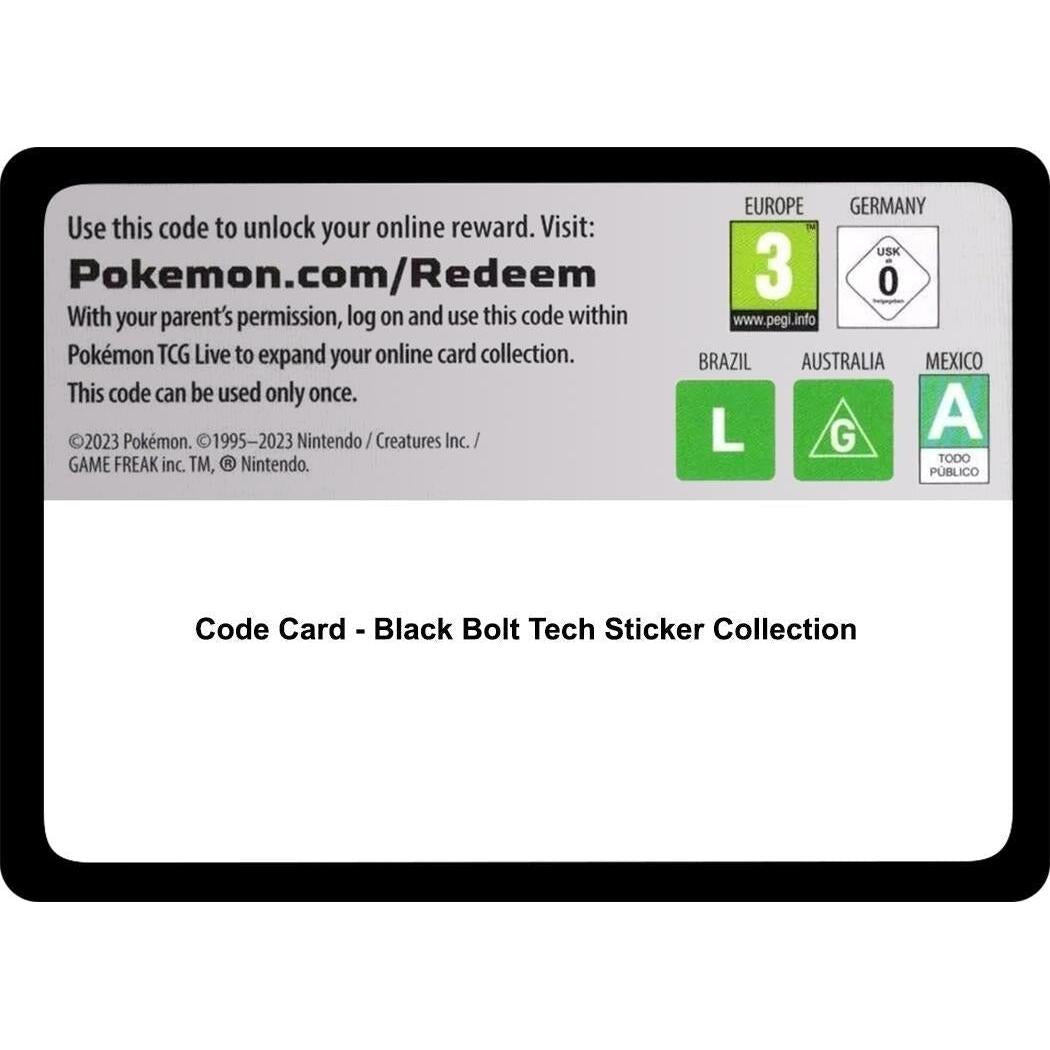 Code Card - Black Bolt Tech Sticker Collection (SV: Black Bolt) in Malta | LAB7
