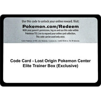 Code Card - Lost Origin Pokemon Center Elite Trainer Box (Exclusive) (SWSH11: Lost Origin) in Malta | LAB7